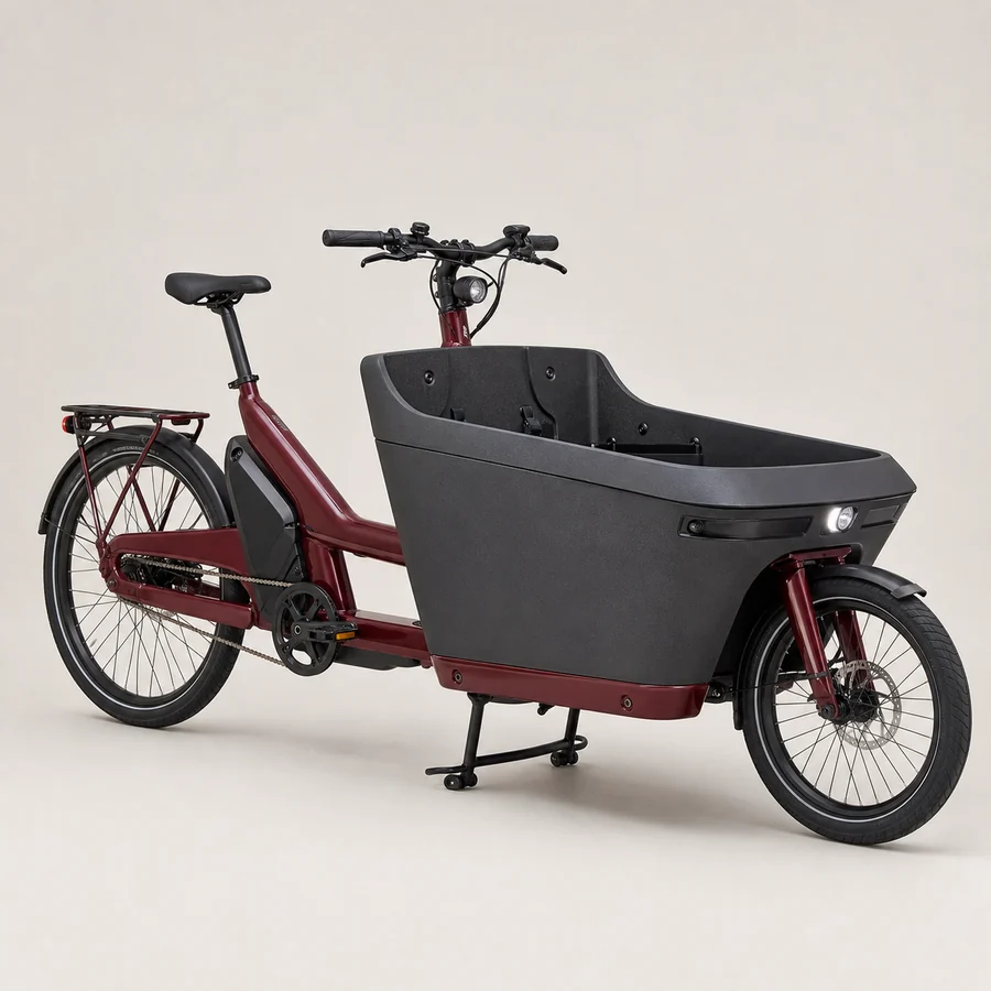 Rotes Cargo-E-Bike